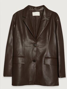 Oak And Fort Vegan Leather Blazer
